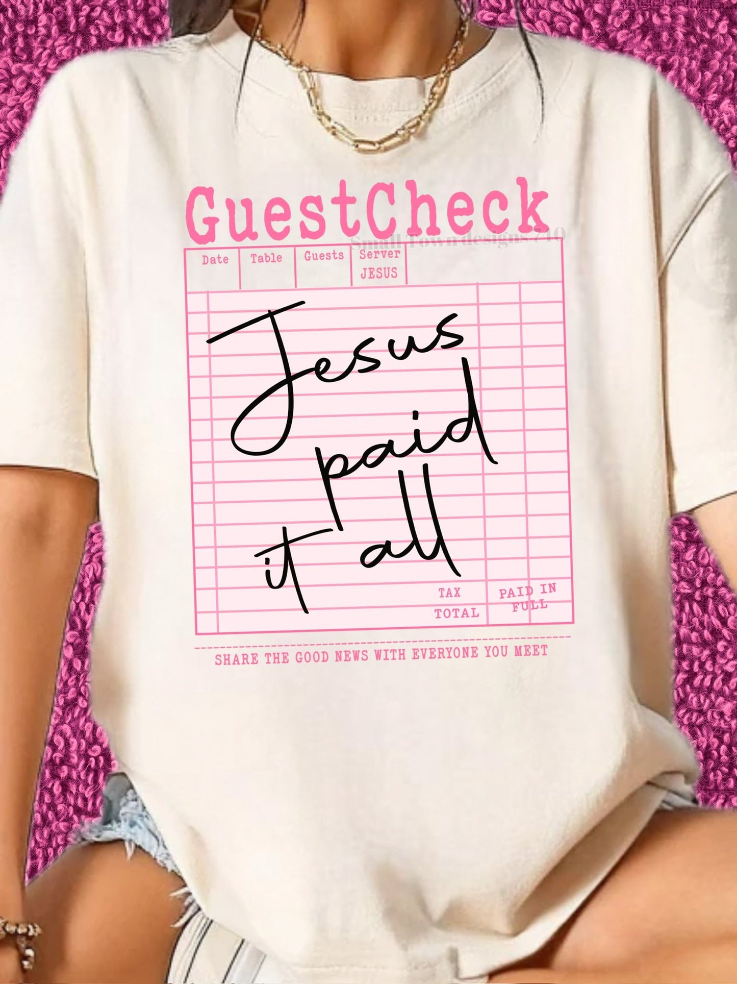 Guest Check Jesus Paid it All
