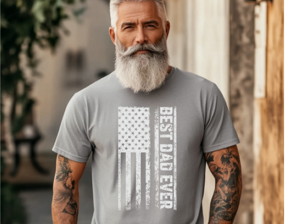 BEST DAD EVER AMERICAN FLAG