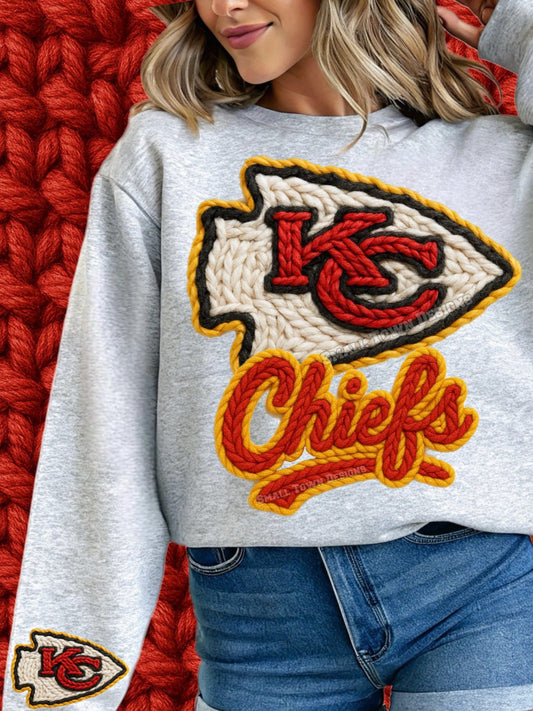 KC Faux Sweatshirt with Sleeve Design