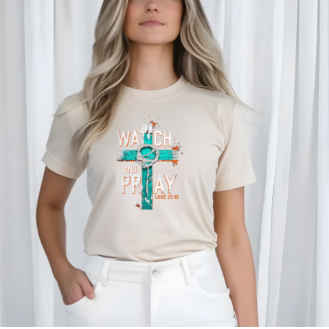 Luke 21:36 Watch Pray Gilden T-shirt